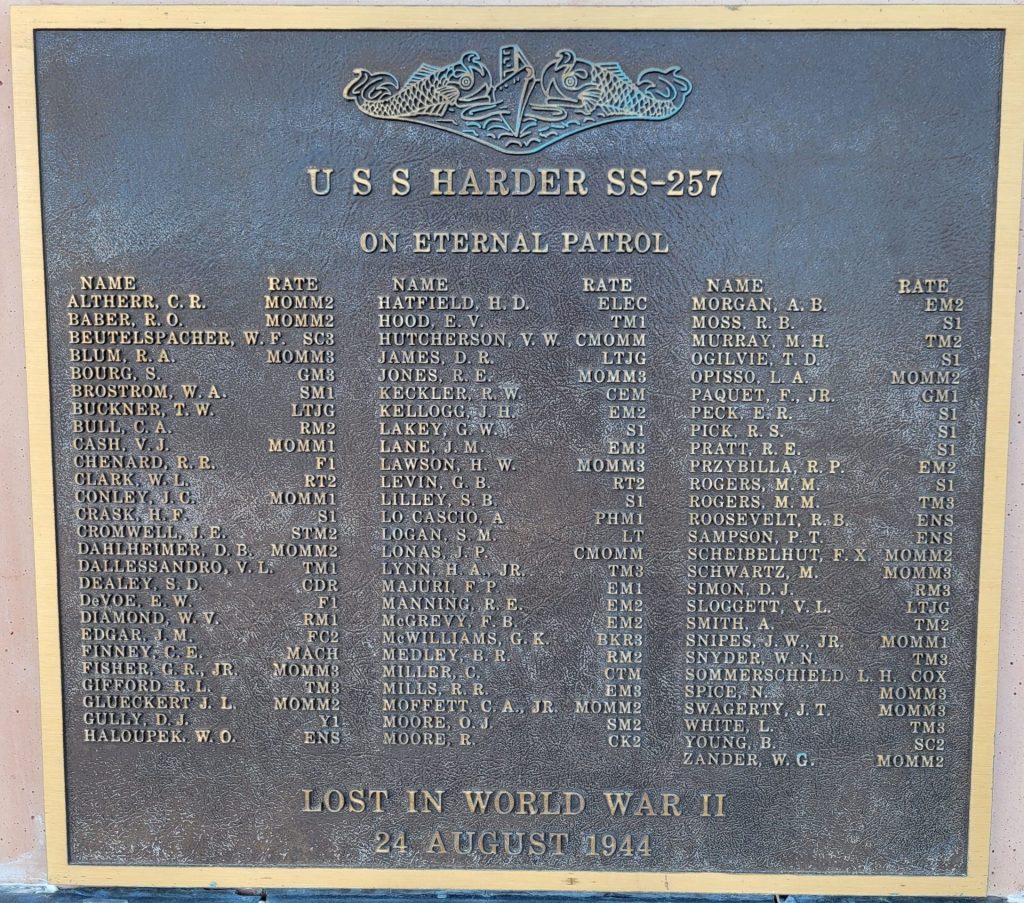 HARDER MEMORIAL PLAQUE B