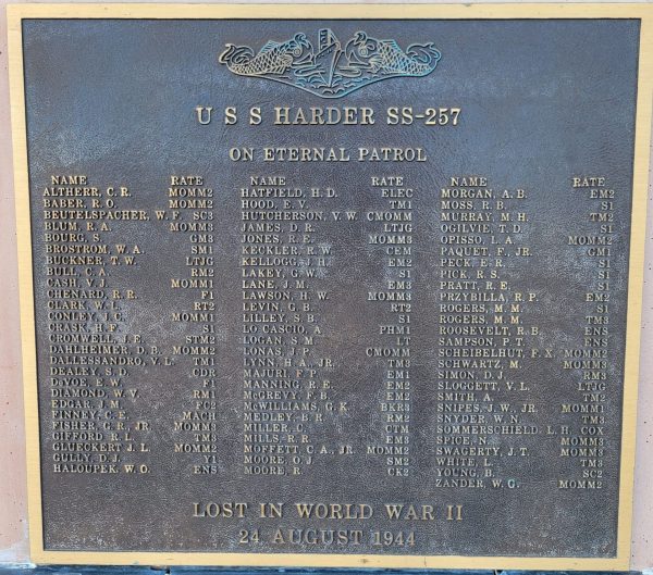 HARDER MEMORIAL PLAQUE B