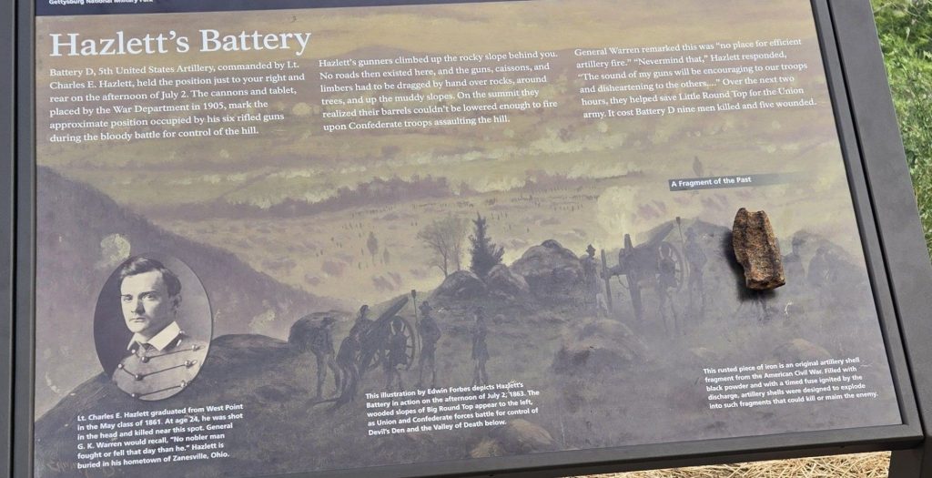 HAZLETT’S BATTERY WAR MEMORIAL PANEL