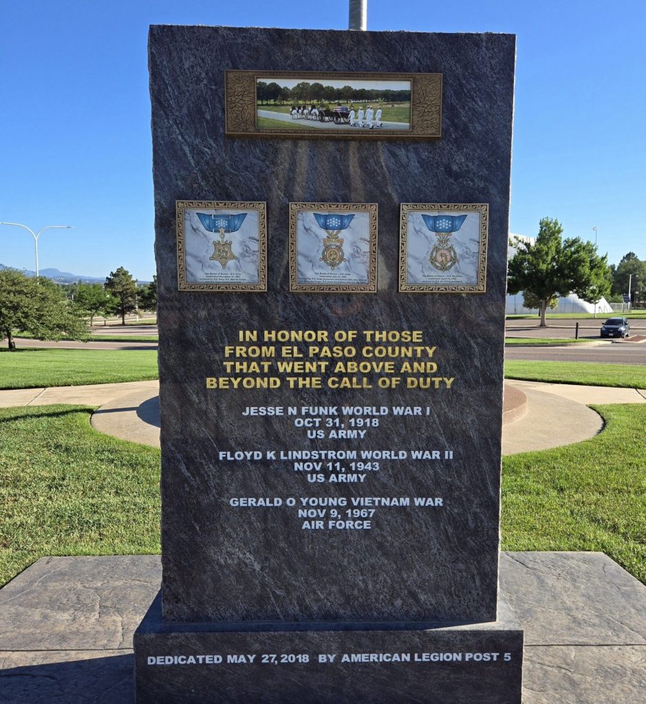 IN HONOR OF THOSE FROM EL PASO COUNTY MEDAL OF HONOR WAR MEMORIAL