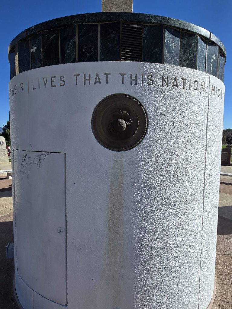 IN HONOR OF THOSE WHO GAVE THEIR LIVES WAR MEMORIAL CENTER STONE SIDE C