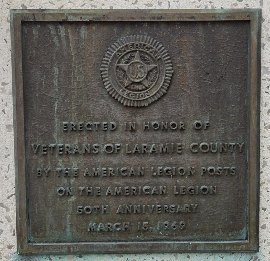 IN HONOR OF VETERANS OF LARAMIE COUNTY ETERNAL FLAME MEMORIAL PLAQUE