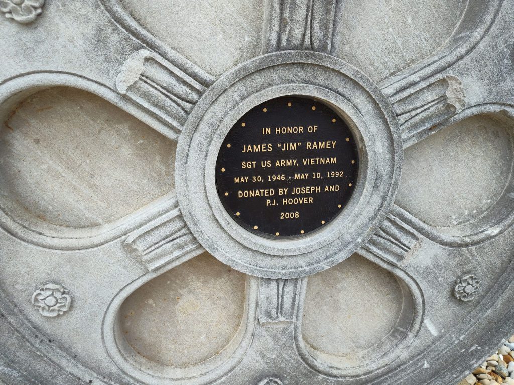 JAMES “JIM” RAMEY WAR MEMORIAL PLAQUE