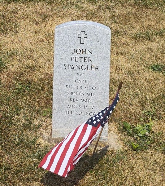 JOHN PETER SPANGLER REVOLUTIONARY WAR MEMORIAL CEMETERY STONE