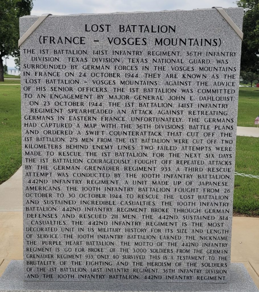 LOST BATTALION WAR MEMORIAL
