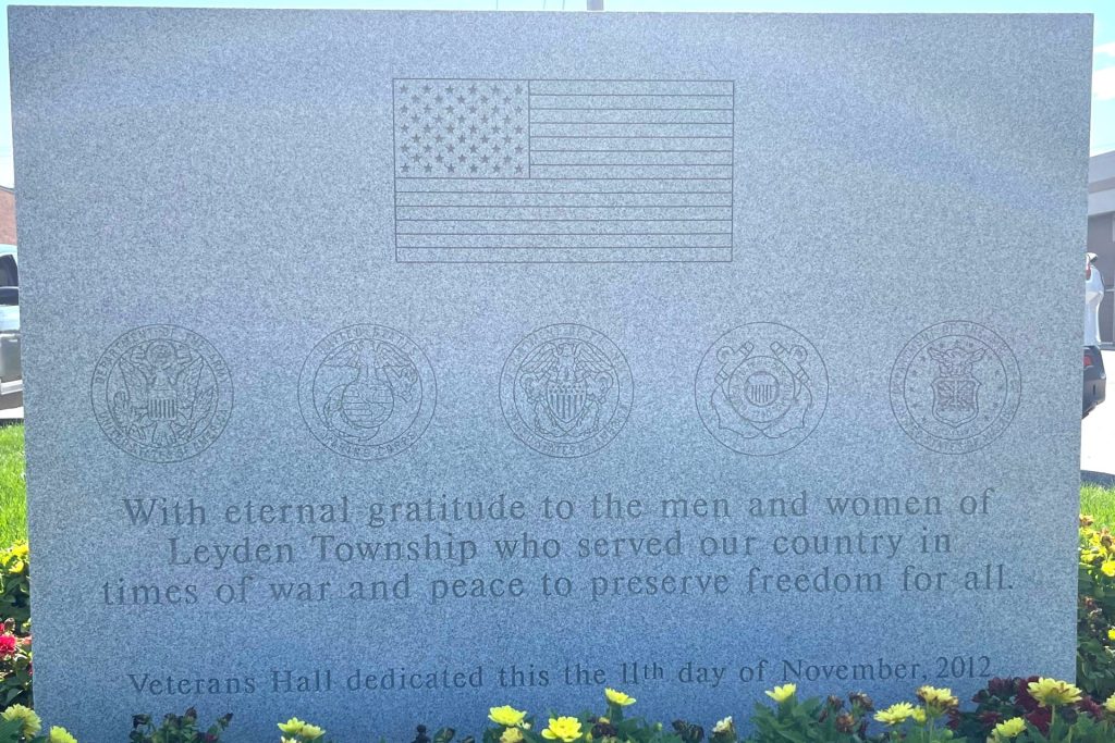 LYDEN TOWNSHIP VETERANS MEMORIAL FRONT