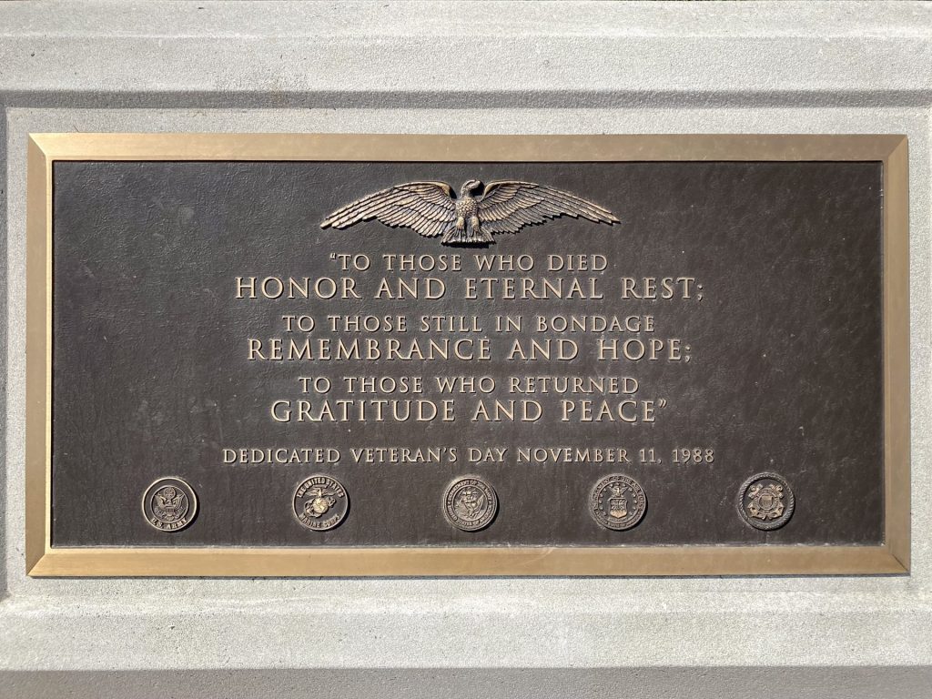 MCCAMBRIDGE PARK VETERANS MEMORIAL PLAQUE C