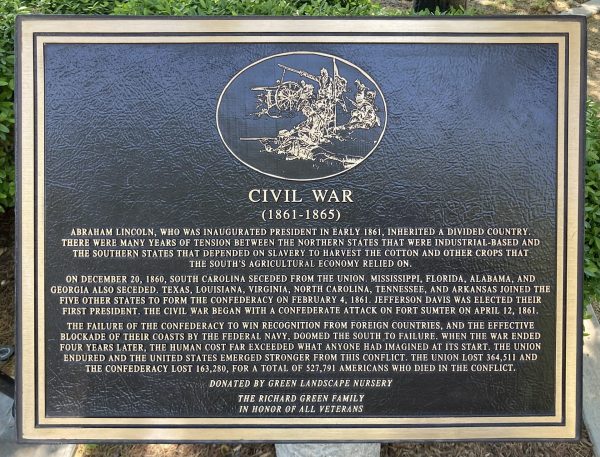 NEWHALL CIVIL WAR MEMORIAL PLAQUE
