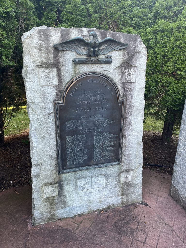 NORTH PROVIDENCE SUPREME SACRIFICE WORLD WARS MEMORIAL