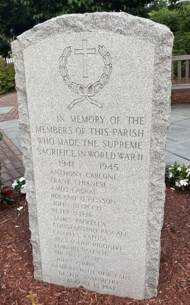 OUR LADY OF ASSUMPTION WORLD WAR II MEMORIAL CLOSE-UP