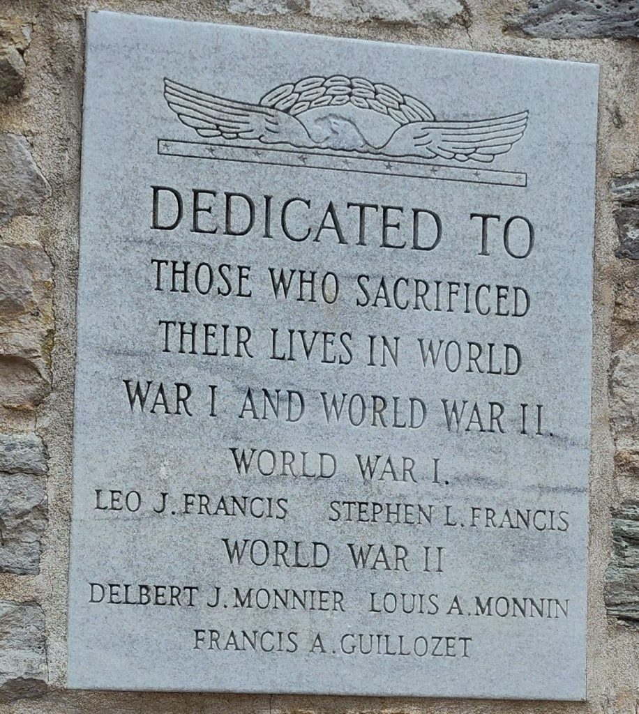 OUR LADY OF LOURDES, OH VETERANS MEMORIAL STONE A