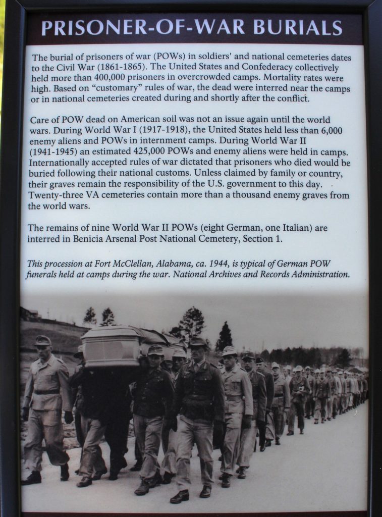 PRISONER-OF-WAR BURIALS MEMORIAL PLAQUE