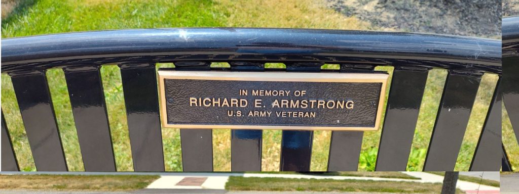 RICHARD E. ARMSTRONG MEMORIAL BENCH PLAQUE
