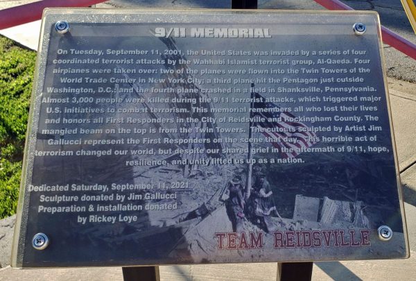 ROCKINGHAM COUNTY 9/11 MEMORIAL PLAQUE