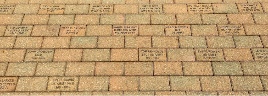 SCIOTO TOWNSHIP VETERANS MEMORIAL BRICKS SECTION B