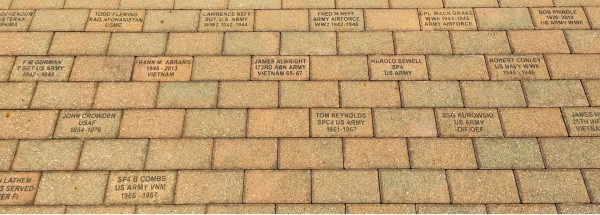 SCIOTO TOWNSHIP VETERANS MEMORIAL BRICKS SECTION B