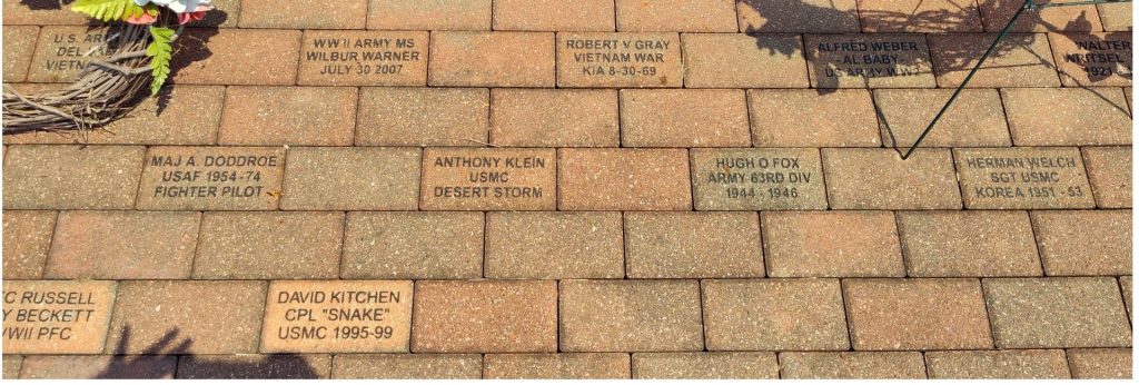 SCIOTO TOWNSHIP VETERANS MEMORIAL BRICKS SECTION E