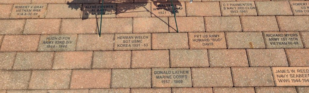 SCIOTO TOWNSHIP VETERANS MEMORIAL BRICKS SECTION G