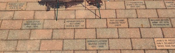 SCIOTO TOWNSHIP VETERANS MEMORIAL BRICKS SECTION G