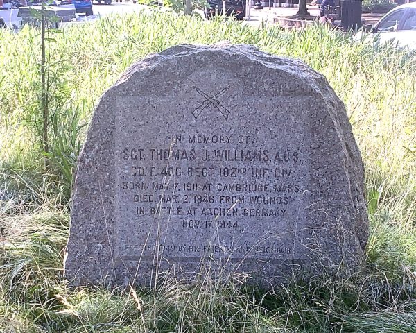 SGT. THOMAS J. WILLIAMS WAR MEMORIAL ROCK