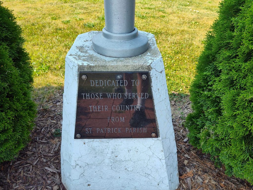 ST. PATRICK PARISH VETERANS MEMORIAL PLAQUE