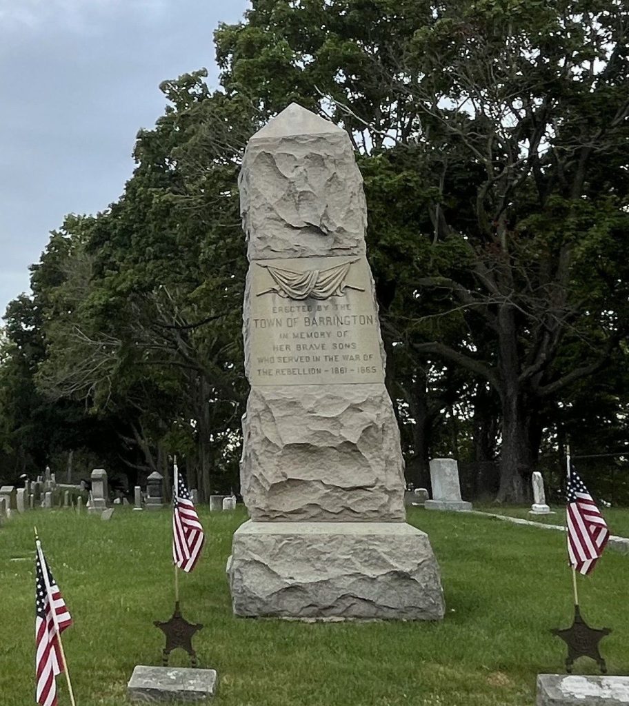 TOWN OF BARRINGTON WAR OF THE REBELLION MEMORIAL