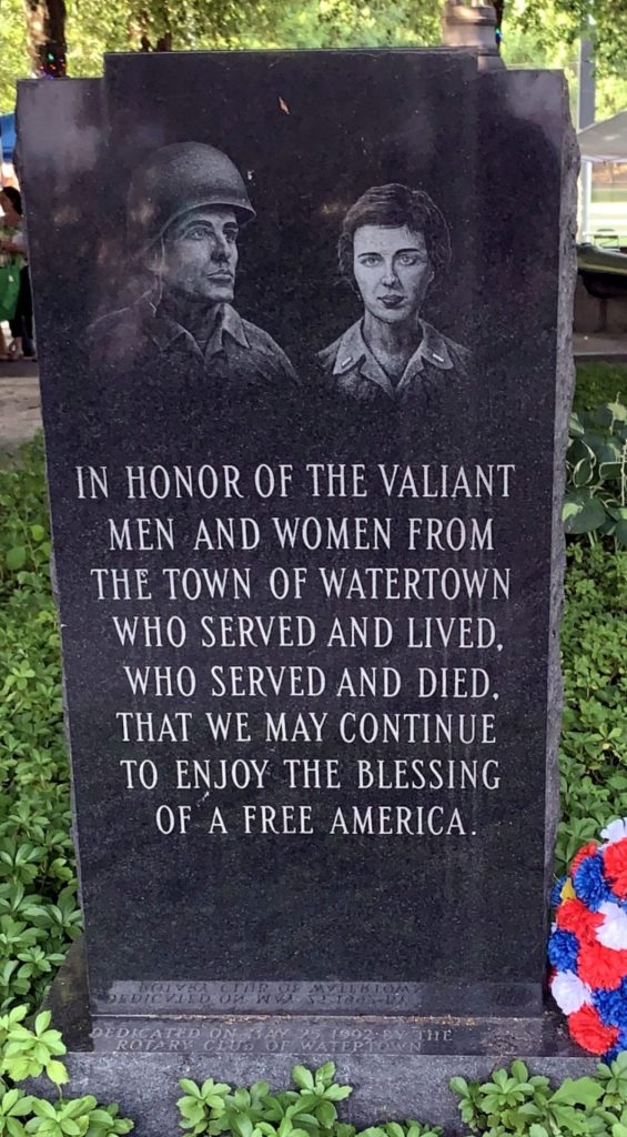 TOWN OF WATERTOWN WAR VETERANS MEMORIAL