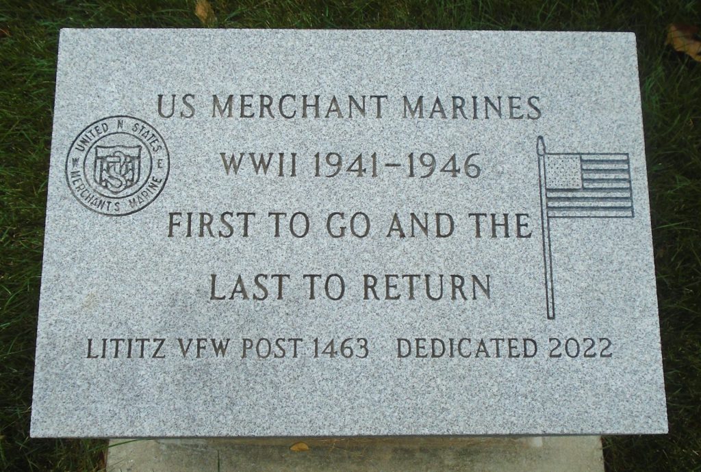 US MERCHANT MARINES WWII MEMORIAL TABLET