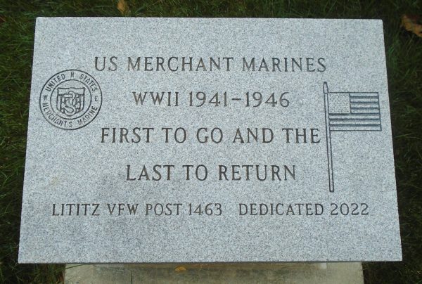 US MERCHANT MARINES WWII MEMORIAL TABLET