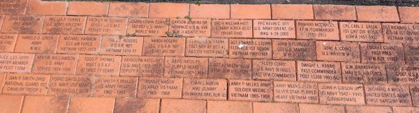 VFW POST 11208 VETERANS MEMORIAL BRICKS SECTION B