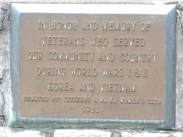 WALTON VETERANS MEMORIAL PLAQUE