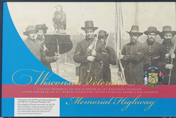 WISCONSIN VETERANS MEMORIAL HIGHWAY PANEL MILTON