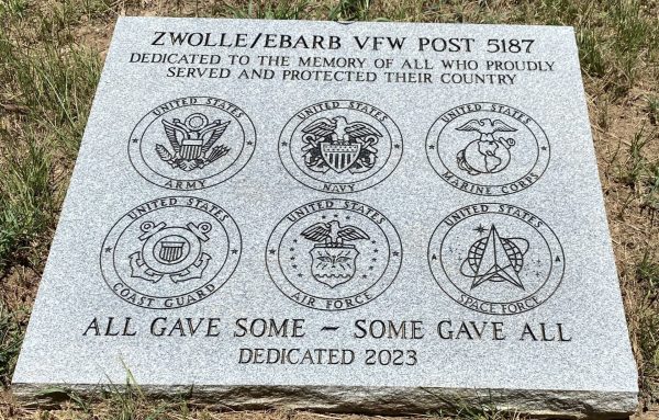 ZWOLLE/EBARB VFW POST 5187 ALL VETERANS MEMORIAL TABLET