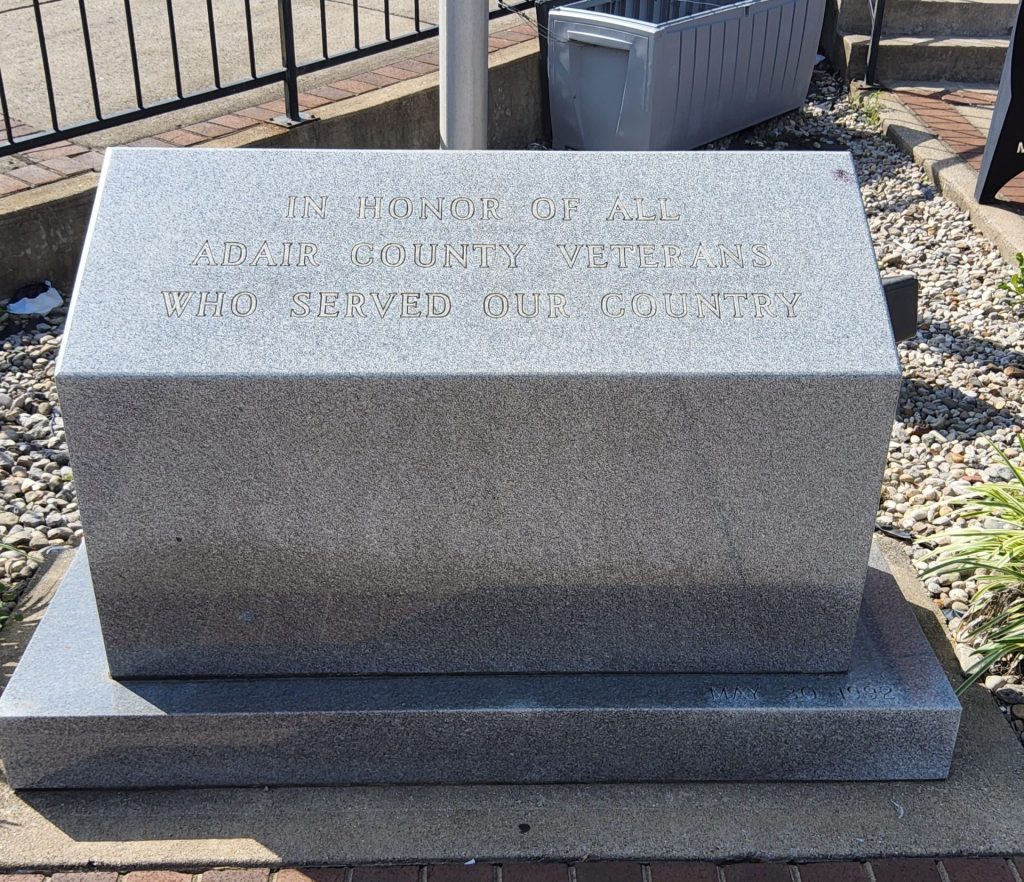 ADAIR COUNTY, KY VETERANS MEMORIAL
