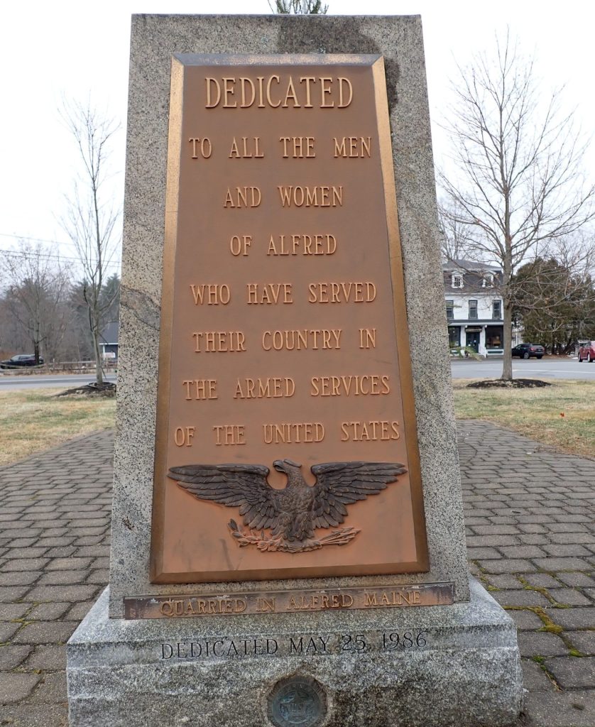 ALFRED ARMED SERVICES MEMORIAL