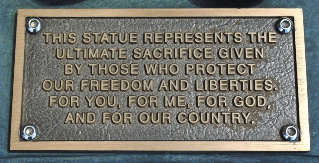 ALL GAVE SOME-SOME GAVE ALL VETERANS MEMORIAL PLAQUE B