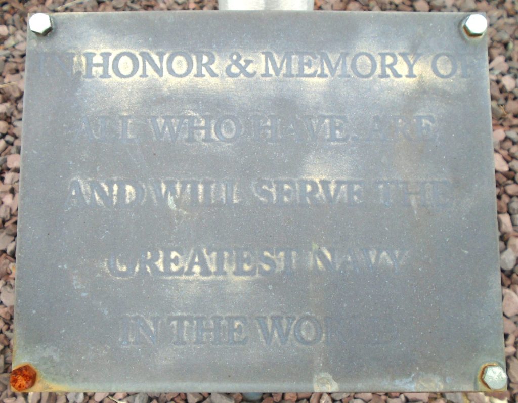 ALL WHO HAVE SERVED THE GREATEST NAVY MEMORIAL PLAQUE