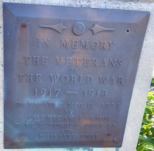 AMERICAN LEGION POST 25 VETERANS MEMORIAL BRIDGE PLAQUE