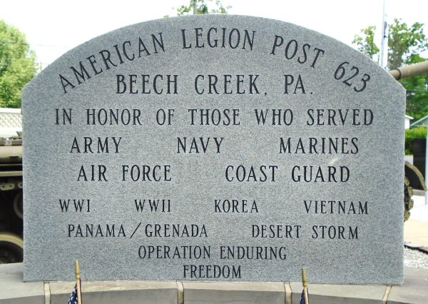 AMERICAN LEGION POST 623 WAR VETERANS MEMORIAL CLOSE-UP