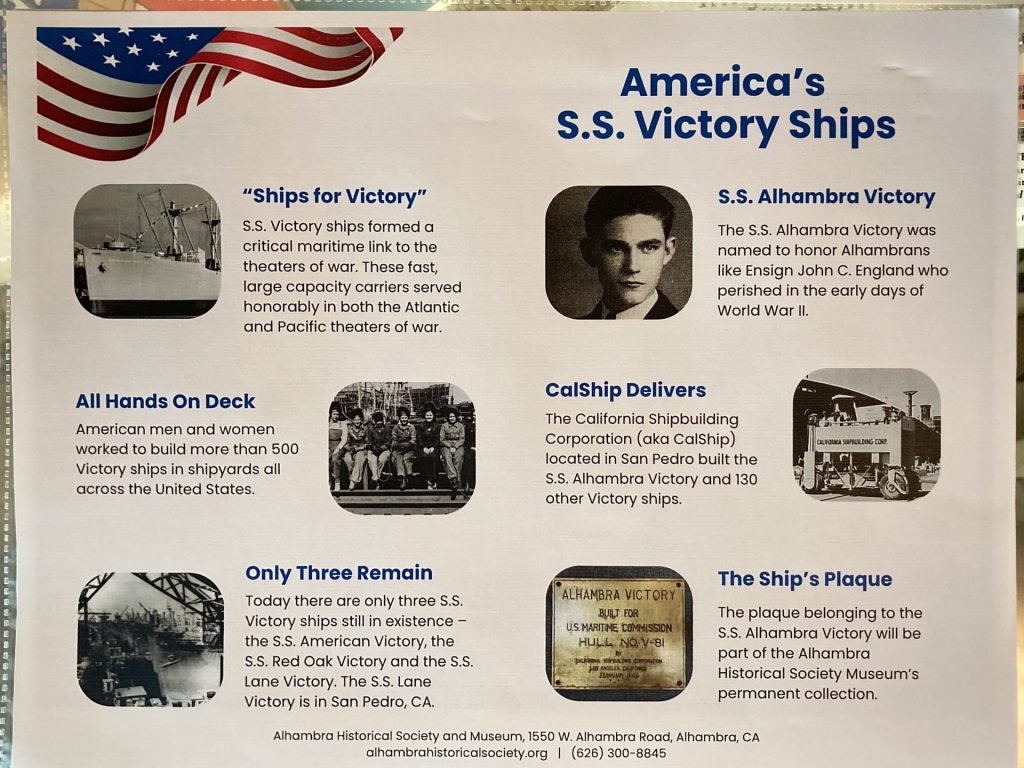 AMERICA’S S.S. VICTORY SHIPS MEMORIAL PANEL