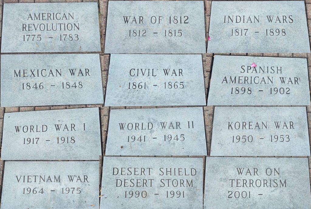AMERICAS WARS DEPARTMENT OF VETERANS AFFAIRS MEMORIAL STONES
