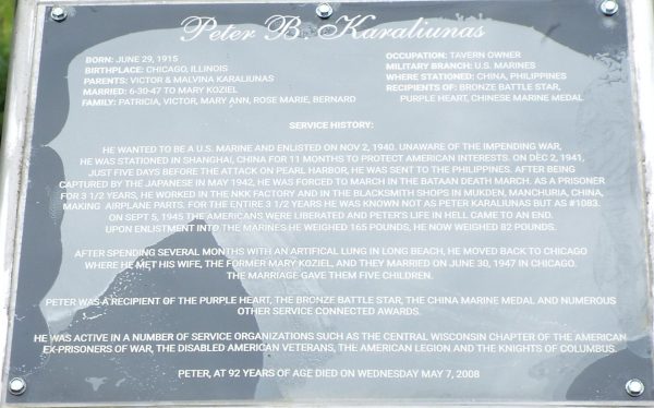 BATAAN DEATH MARCH MEMORIAL PLAQUE E