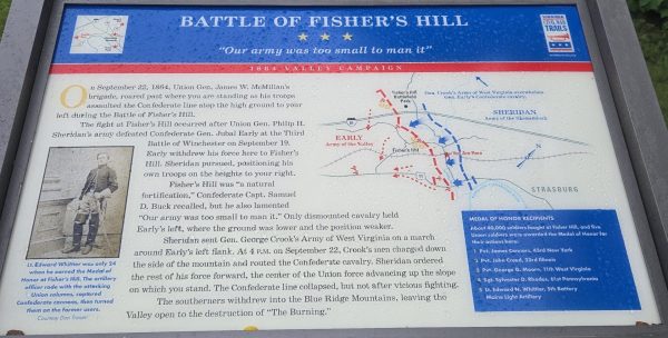 BATTLE OF FISHER’S HILL OUR ARMY WAR MEMORIAL PANEL