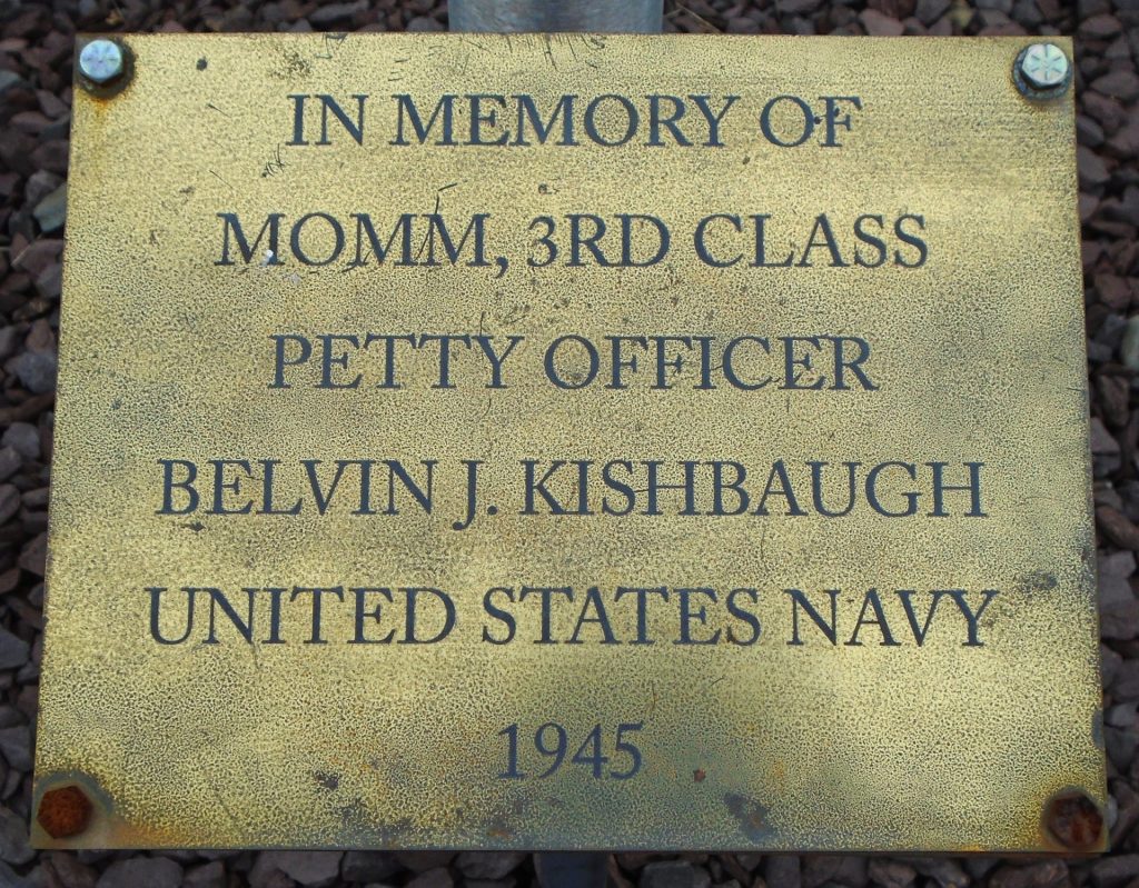 BELVIN J. KISHBAUGH WAR MEMORIAL PLAQUE