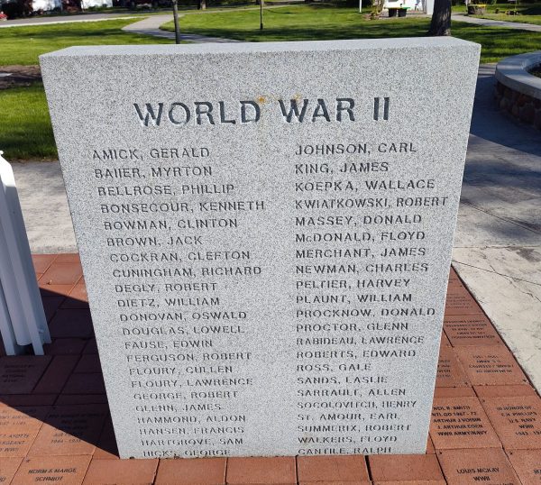 CHEBOYGAN COUNTY VETERANS MEMORIAL PARK STONE E