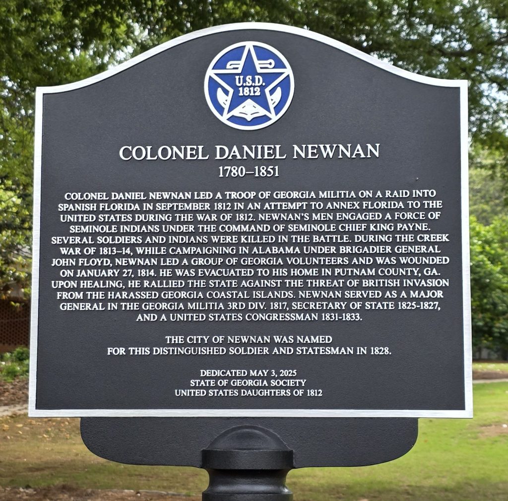 COLONEL DANIEL NEWNAM WAR MEMORIAL MARKER