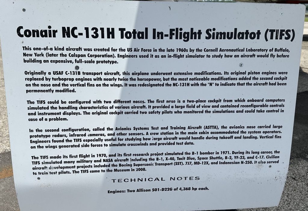 CONAIR NC-131H MEMORIAL AIRCRAFT PLAQUE