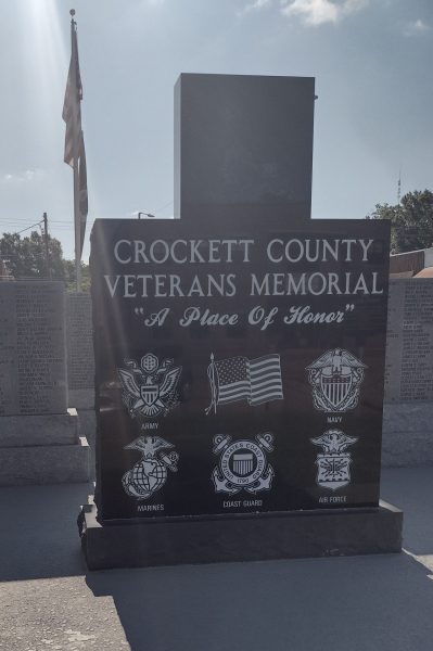 CROCKETT COUNTY VETERANS MEMORIAL FRONT
