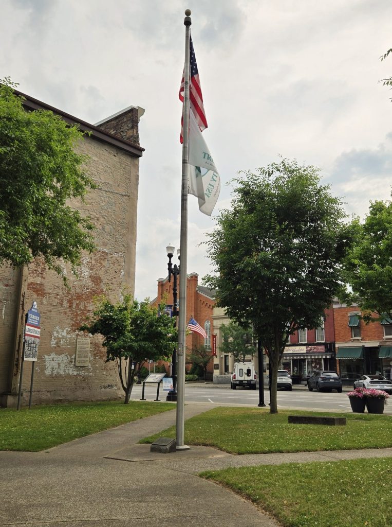DEDICATED TO ALL VETERANS MEMORIAL FLAGPOLE