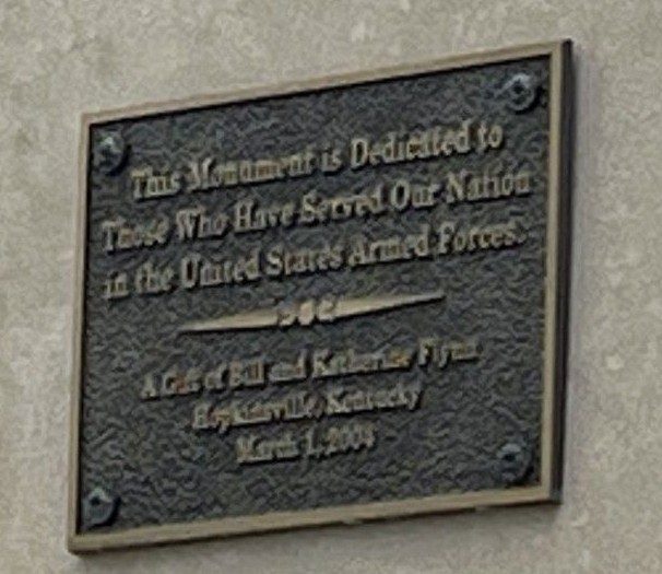 DEDICATED TO THOSE WHO HAVE SERVED OUR NATION MEMORIAL PLAQUE